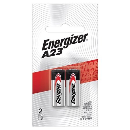 ENERGIZER Alkaline A23 12 V 0.05 Ah Electronics Battery 2 pk A23BPZ-2